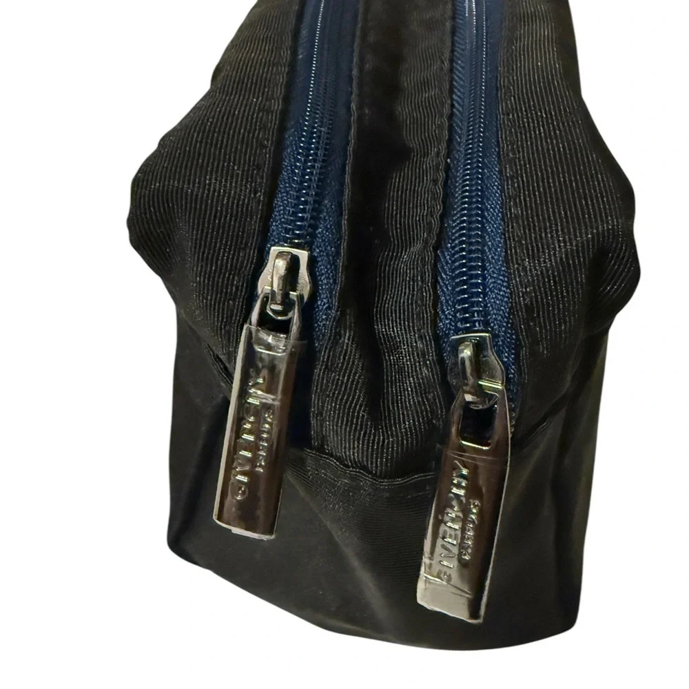 Givenchy perfume toiletry Bag with double zipper with two compartments black